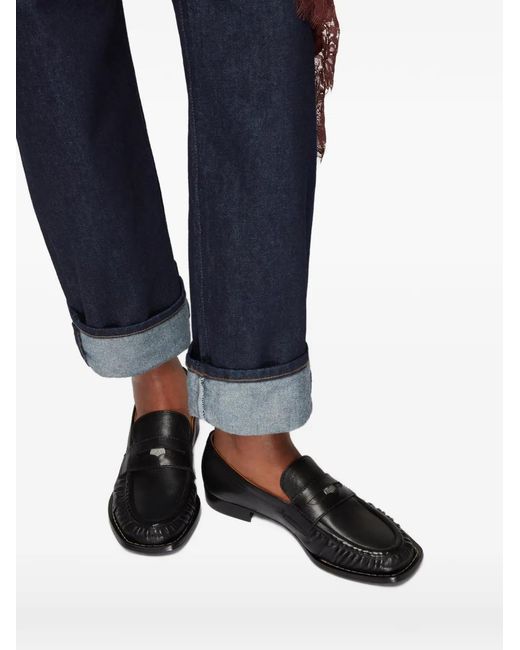 LILI CURIA Black Frances Penny Loafers