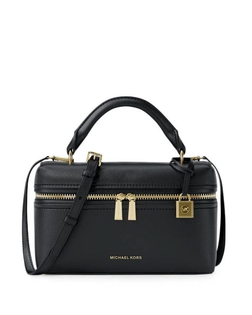 Michael Kors Black Extra Small Jana Logo-Plaque Crossbody Bag