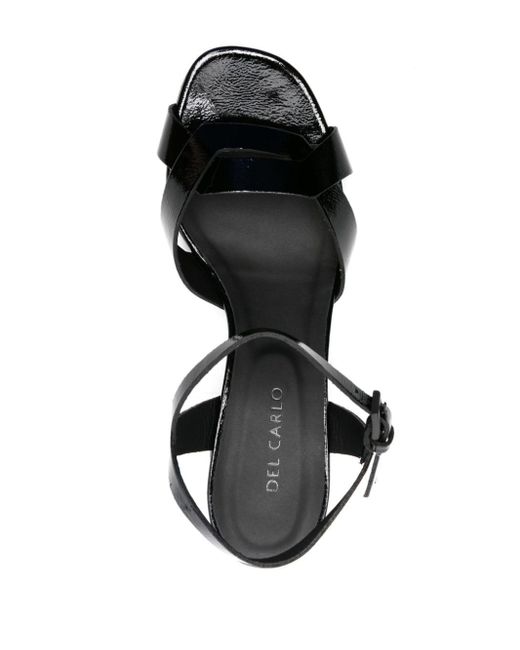 Roberto Del Carlo Black Ben 55mm Leather Sandals