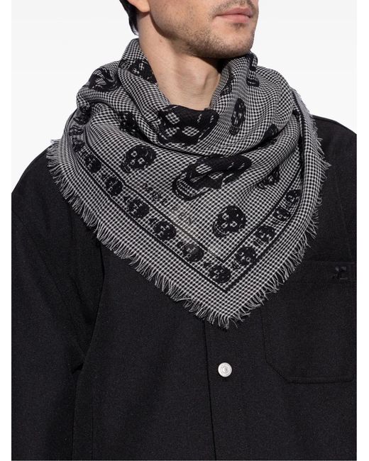 McQueen Black Scarfs for men