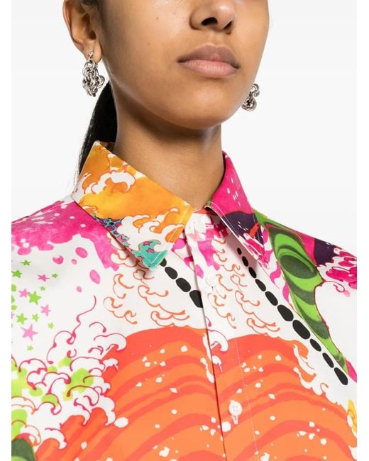 DSquared² Pink Graphic-Print Shirt