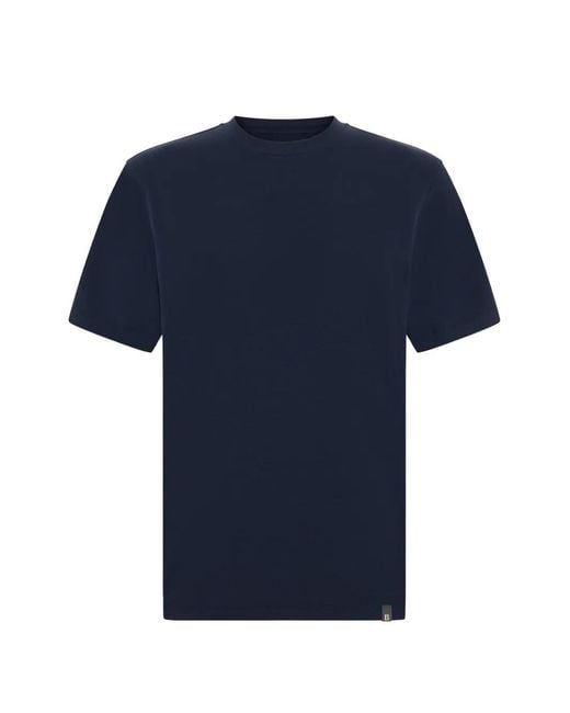 Boggi Blue T-Shirt À Patch Logo for men