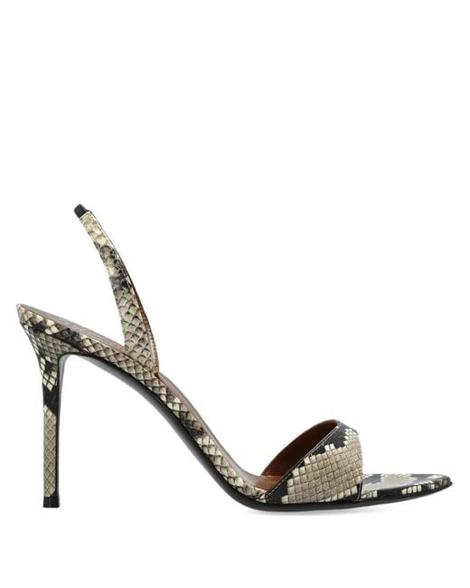 Giuseppe Zanotti Metallic 110Mm Snakeskin-Print Sandals