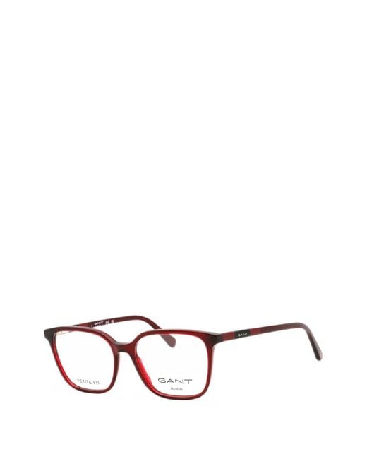 Gant Red Square-Frame Glasses