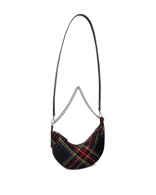 Polo Ralph Lauren White Mini Polo Id Tartan Chain Crossbody Bag