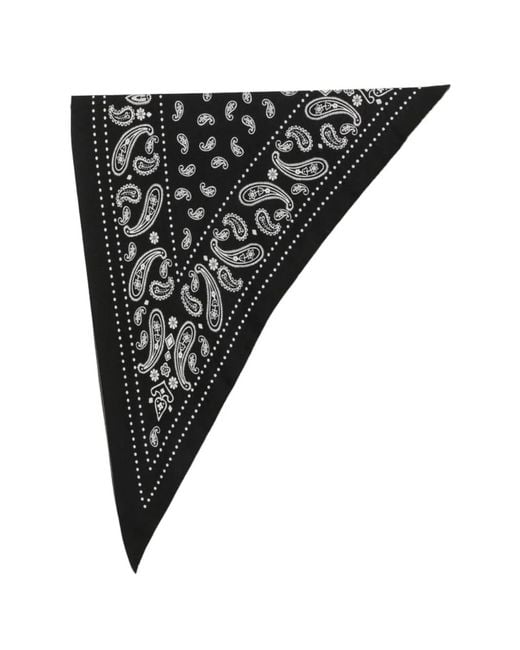 Destin Black Paisley-Print Wool Scarf