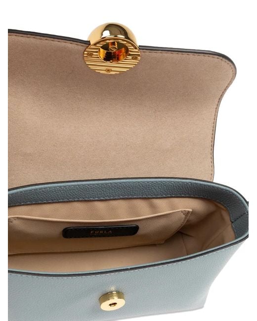 Furla Blue Moonlight Leather Tote Bag