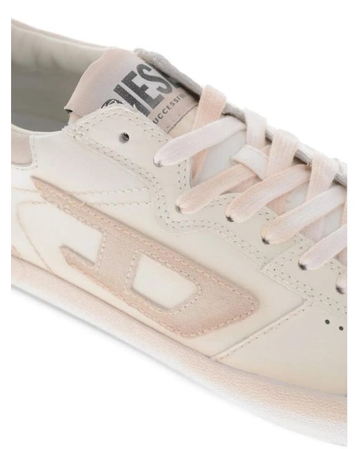 DIESEL White S-Leroji Monogram Sneakers for men