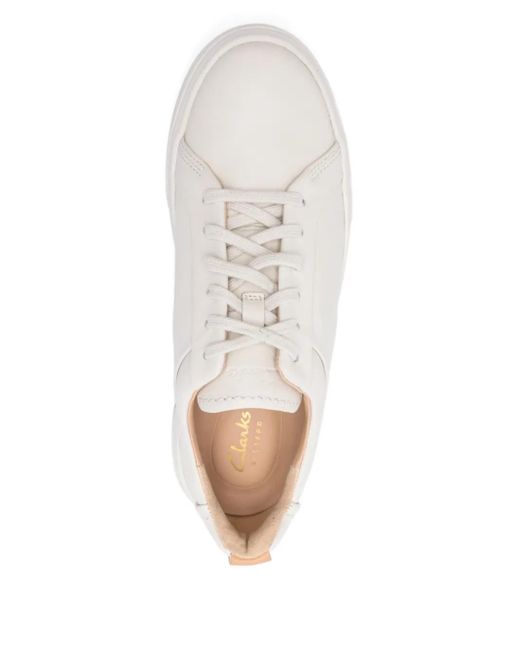 Clarks White Hollyhock Leather Sneakers
