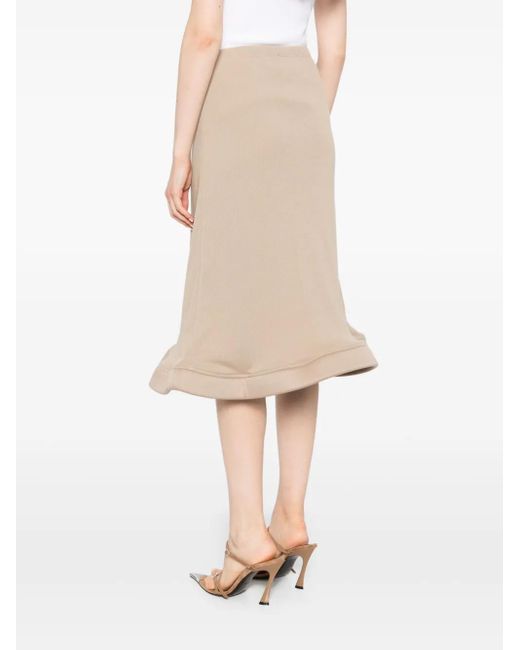 Melitta Baumeister Natural Circle-Bottom Midi Skirt