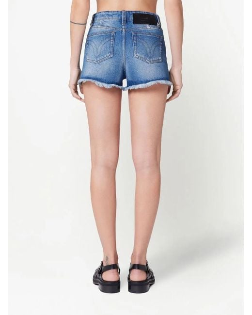 AMI Blue Ami Paris Denim Cotton Shorts
