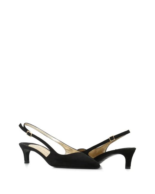 Antonio Barbato Maestri Veneziani Black Suede Slingback Pumps
