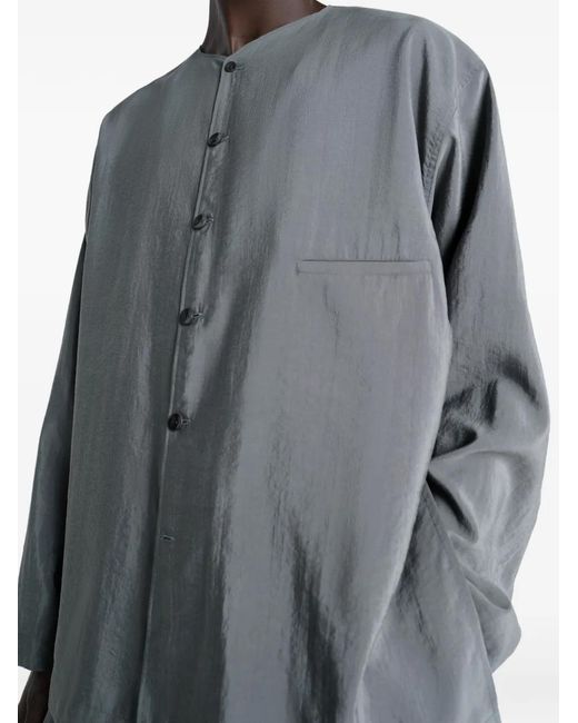 Lemaire Gray V-Neck Shirt for men