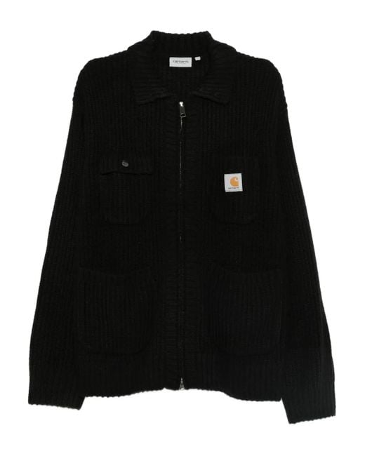 Carhartt Black Logo-Patch Cardigan for men