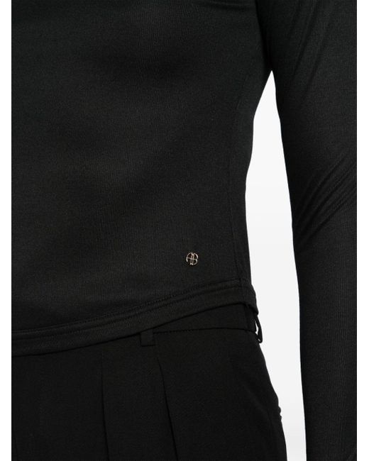 Anine Bing Black Jane Long-sleeve Top