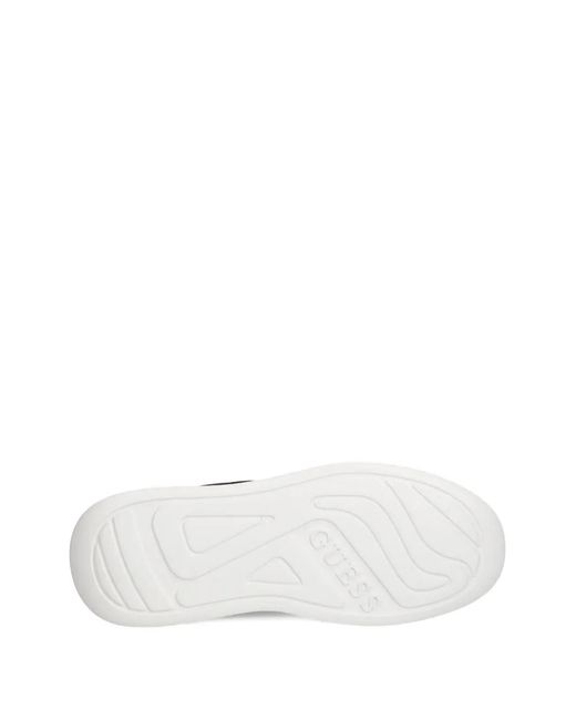 Guess Black Embossed-Detail Sneakers for men