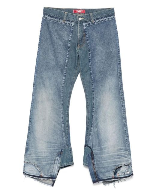 Junya Watanabe Blue Panelled Jeans for men