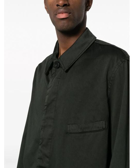 Lemaire Black Cotton Shirt Jacket for men
