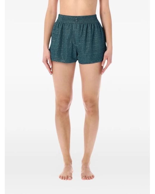Oseree Blue Lumière Button Shorts