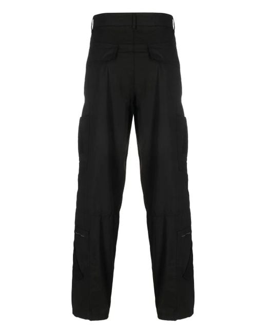 Givenchy Black Multiple Zip-Pockets Poplin Trousers for men