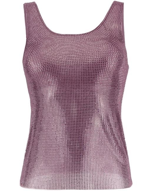 GIUSEPPE DI MORABITO ビジュートリム タンクトップ Purple