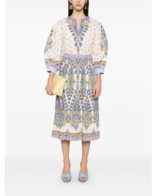 Etro Blue Chic Mini Skirt For