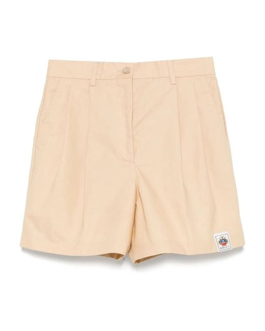 Bermudas Con Pinzas Bally de color Natural