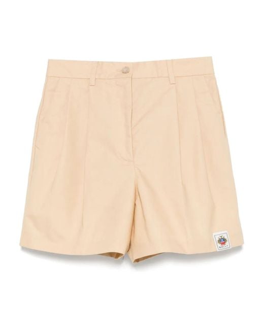 Bally Natural Pleated Shorts