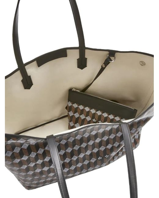 AU DEPART Black No.47 Geometric Pattern Tote Bag