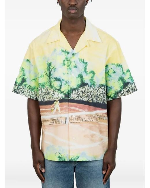 Camisa estampada Lacoste de hombre de color Green