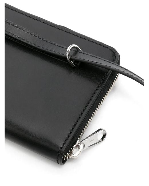 Lemaire Black Continental Leather Wallet