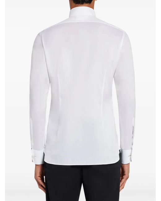 Tom Ford White Pintuck Long-Sleeve Shirt for men