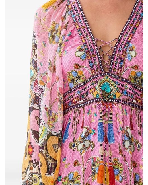 chinese dress ladies LACE UP DRESS WITH BLOUSON SLEEVE MS MATILDA – CAMILLA main image 1