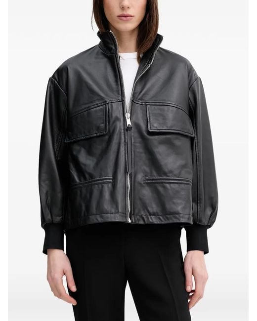 AllSaints Gray Flor Pocket Zip Jacket