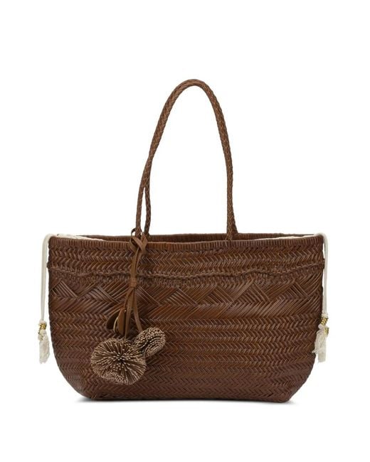 Gianni Chiarini Brown Paloma Woven Shoulder Bag