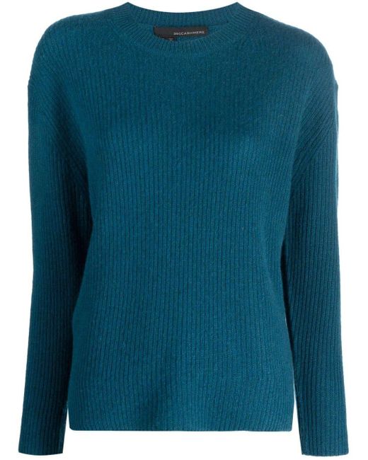 360cashmere Blue Ridley Ribbed-knit Cashmere Jumper