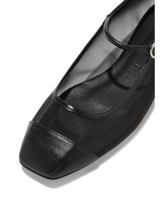 Aeyde Black Uma Mesh Ballet Flats