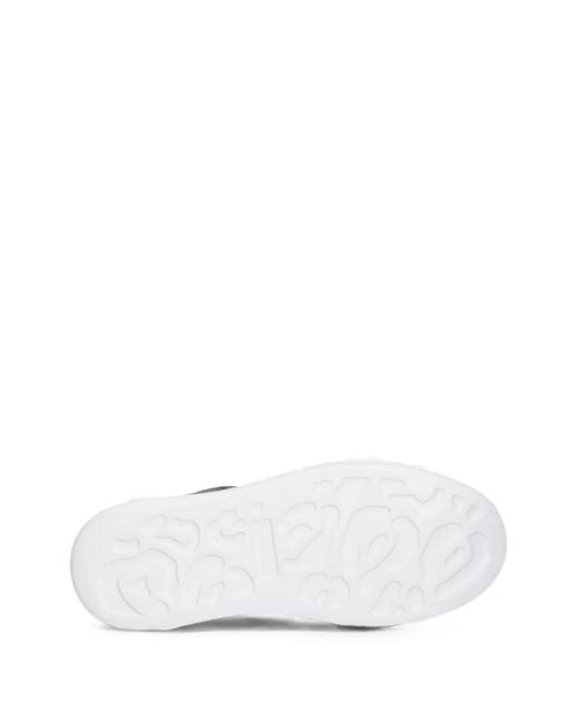 Just Cavalli Black Logo-Detail Animal-Print Sneakers