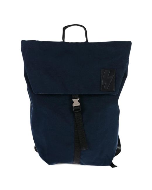 Neil Barrett Blue City Flap Backpack for men