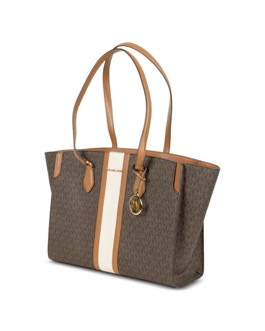 Michael Kors White Large Monogram Tote Bag