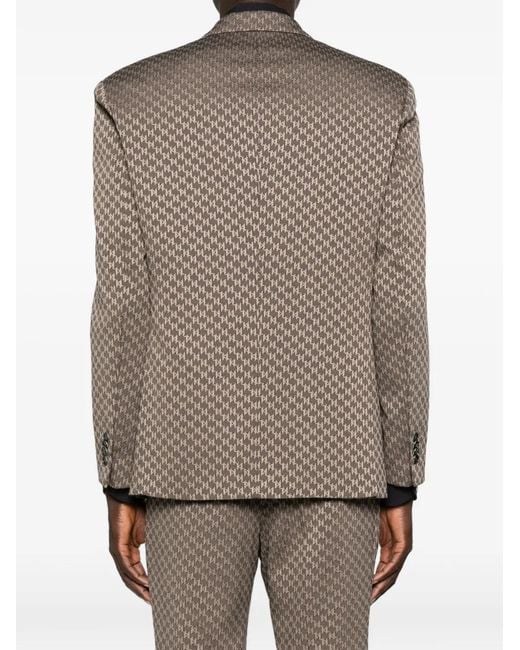 Chaqueta Con Motivo Y Botones Karl Lagerfeld de hombre de color Brown