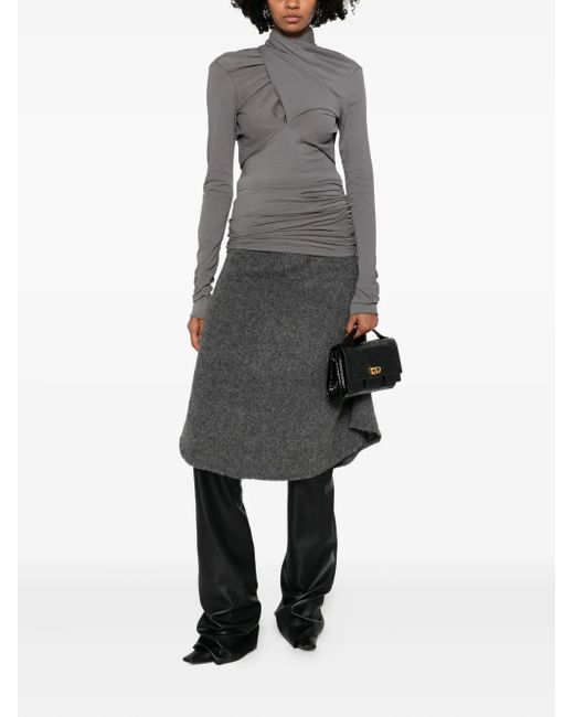 Entire studios Gray Draped Blouse