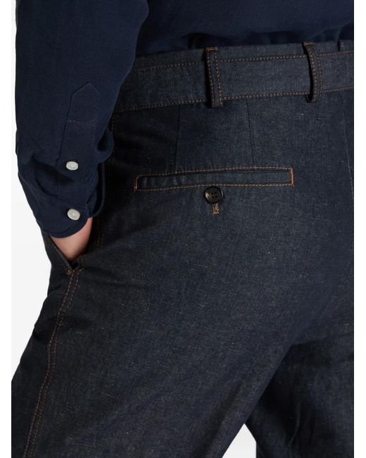 Incotex Black Straight Jeans for men