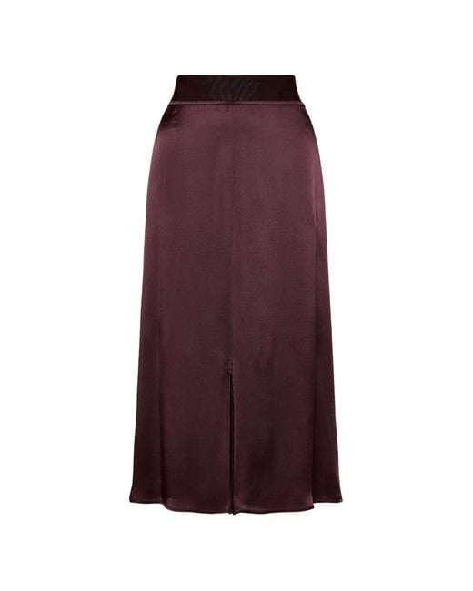 Maison Margiela Purple Satin Midi Skirt