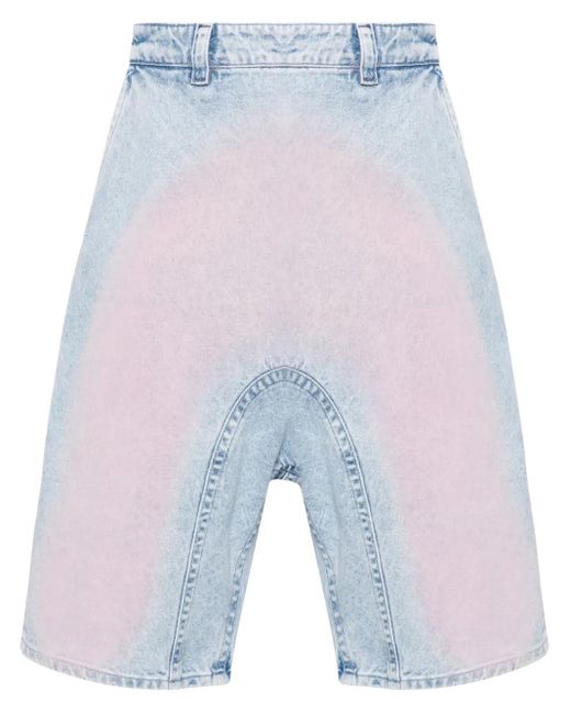 Y. Project Blue Souffle Faded Denim Shorts - Men's - Cotton for men