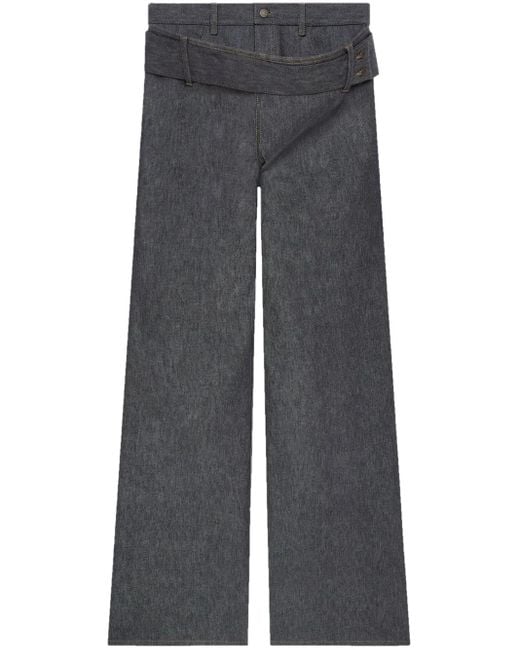Vaqueros Con Doble Cinturón Courreges de hombre de color Gray