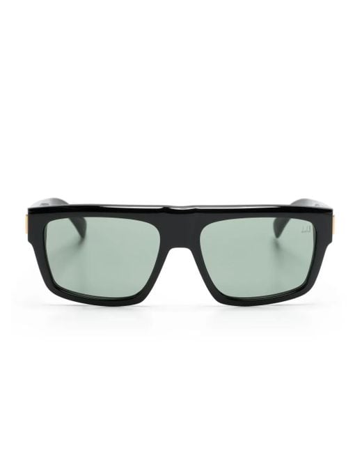 Dunhill Green Rectangle-Frame Tinted Sunglasses