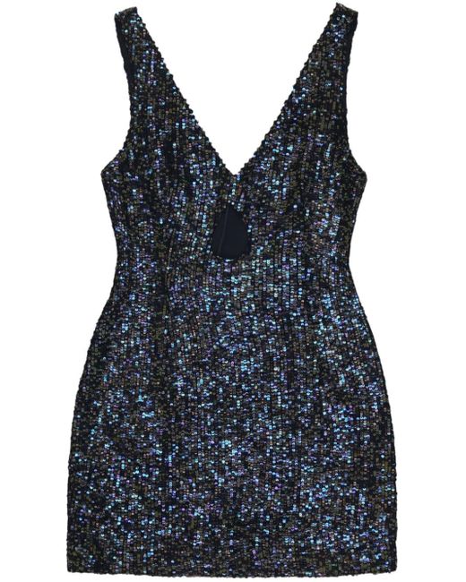 Zeynep Arcay Blue Sequin Mini Dress
