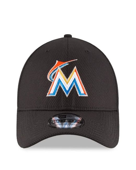 KTZ Black 39Thirty Miami Marlins Baseball Cap for men