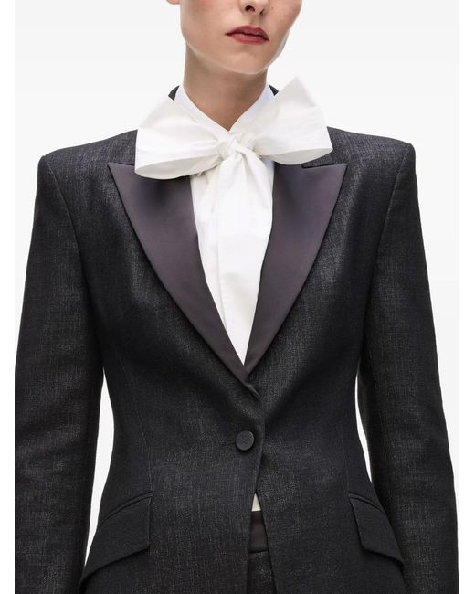 Karl Lagerfeld Black Peak-Lapel Blazer